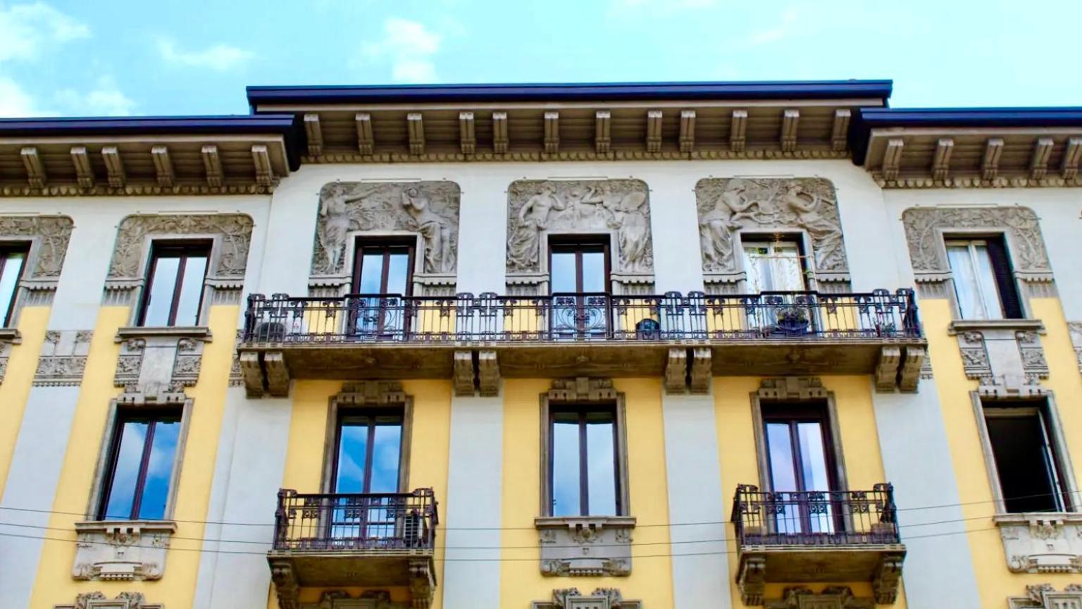 Luxury Room In Central Art Nouveau Building Next To Metro Station Mailand Exterior foto